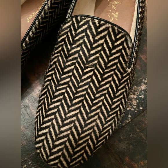 Matt Bernson Pony Hair Loafers Size 7 | Color: Black/Cream - Picture 10 of 13